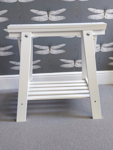 Ikea white mittback trestle - white,