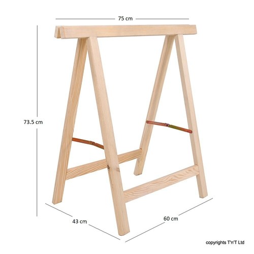 Wooden folding trestles max - wooden,