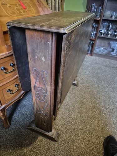 Vintage oak drop leaf - drop,