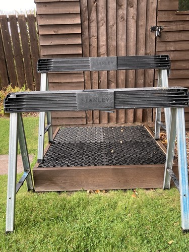 Stanley metal sawhorse folding - stanley,