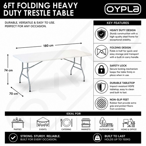 New 6ft folding heavy - folding,