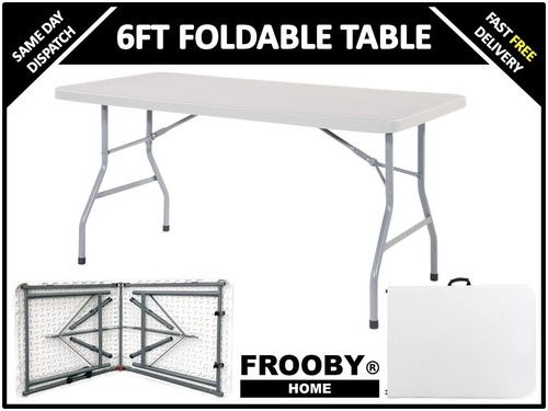 6ft folding trestle table - folding,