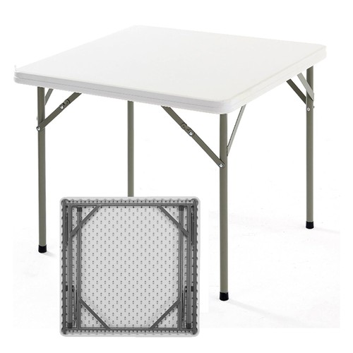 White folding trestle table - trestle,