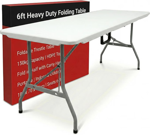 6ft heavy duty folding table - heavy,
